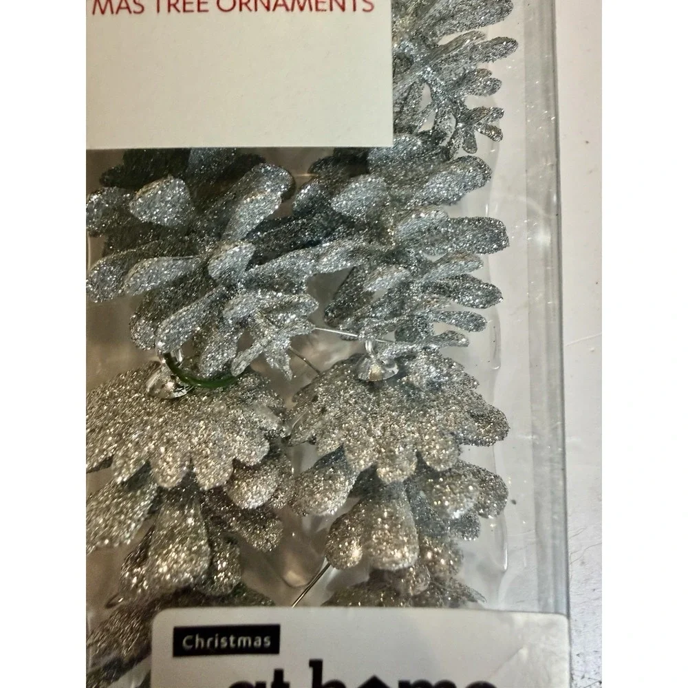 Glass Christmas Ornaments Lot of 3 Boxes Blue Silver Gold Vintage Holiday Time